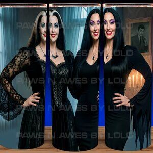 Morticia Addams and Lily Munster Goth Vixens Cup Mug Tumbler 20oz